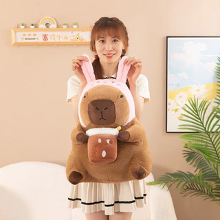 ตุ๊กตาคาปิบาร่าหลากสไตล์ 30CM 40CM และ50CM-ขนนิ่ม ผ้านุ่มน่ากอดสุดๆ เขียนการ์ดอวยพรได้
