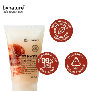 bynature เจลล้างหน้าทับทิม ช่วยลดหมองคล้ำ คืนความอ่อนเยาว์ ปลอดสาร Pomegranate Rejuvenating Natural Facial Cleansing Gel