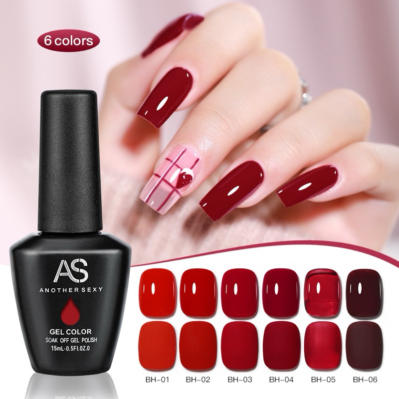 ASสีเจลโทนสีแดงรหัสBH01-06ขนาด15ml.