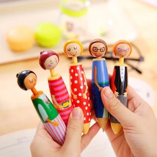 ปากกาลูกลื่นรูปการ์ตูนคนน่ารัก Cartoon pen หมึกน้ำเงิน ขนาด 0.5 มม.