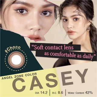Angel Zone คอนแทคเลนส์ รุ่น Casey Choco 14.2 (รองรับสายตาปกติและค่าสายตาสั้น -0.75 ถึง -6.00)