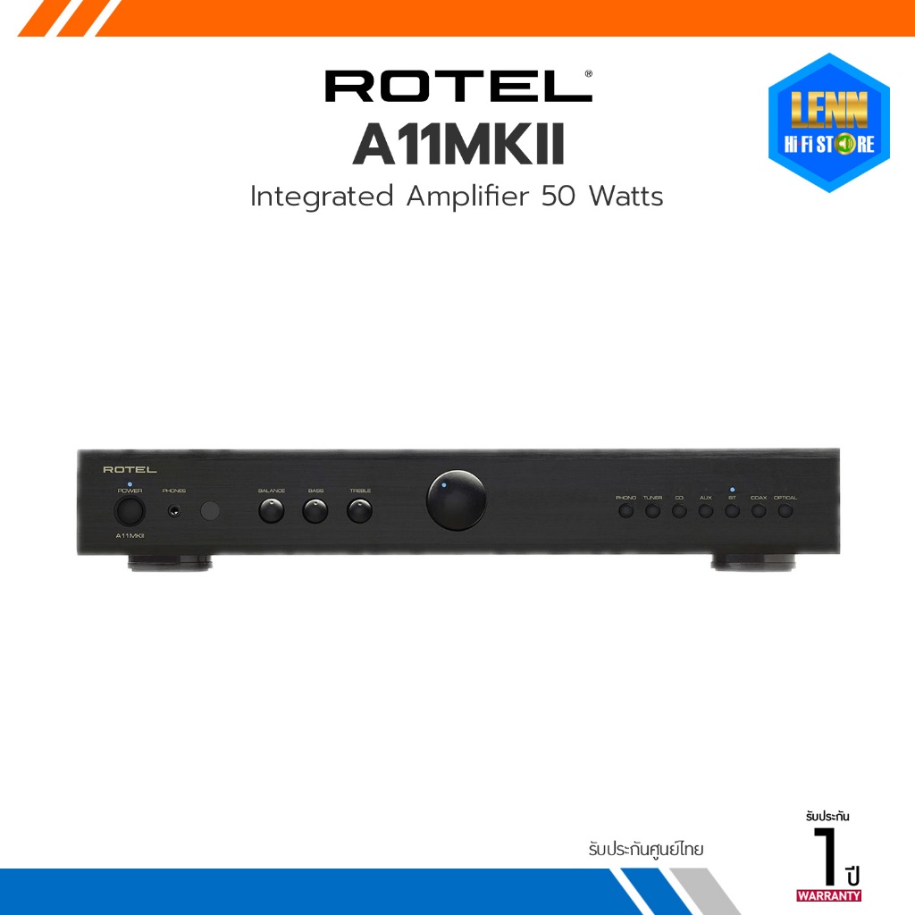 ROTEL A11-MKII เครื่องขยายเสียงสเตอริโอคลาส AB กำลังขับ 50 วัตต์ [ออกใบกำกับภาษีได้] LennHiFiStore /