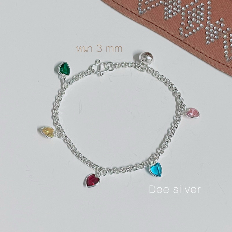 สร้อยข้อมือ เงินแท้925 สำหรับผู้ใหญ่ สร้อยหนา 3 มิล ยาว6 รูปที่ 8
