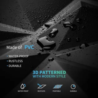 แผ่นติดผนัง 3D PVC ความหนาแน่นสูง ตกแต่งผนัง โมเดิร์น สำหรับสำนักงาน & ห้องนอน
