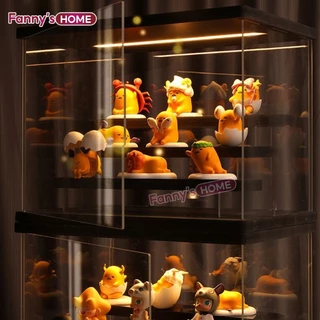 กล่องอะคริลิค 2-5 ชั้น พร้อมไฟ (พร้อมส่ง) blind box popmart โชว์โมเดล ฟิกเกอร์ labubu skull panda ปรับความสว่างได้