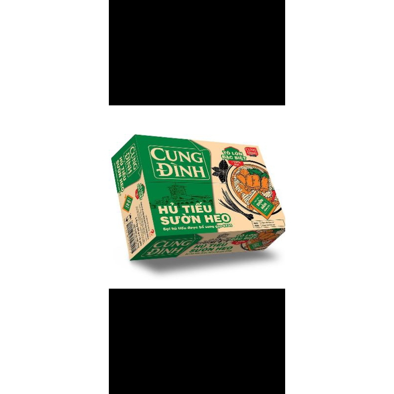 ก๋วยเตี๋ยวซี่โครงหมู cung dinh30ห่อ*84g Hủ tiếu sườn heo Cung Đình 30goi