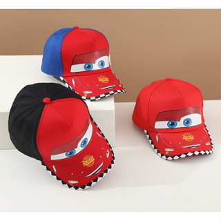 หมวกเด็ก  ทรงเบสบอล ลายคาร์ Mcqueen มีสายปรับขนาดด้านหลัง