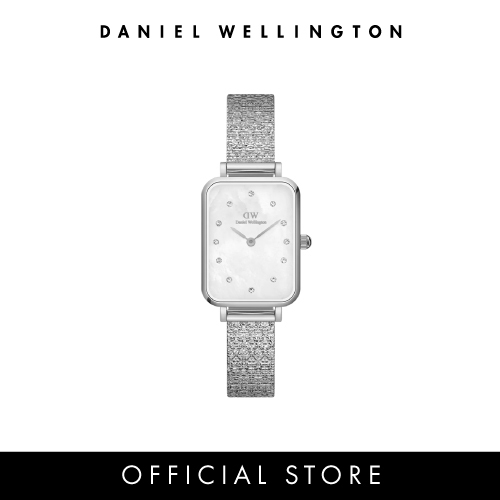 (ทักแชทรับโค้ด) Daniel Wellington นาฬิกา Quadro Lumine Pressed Piano สีเงิน