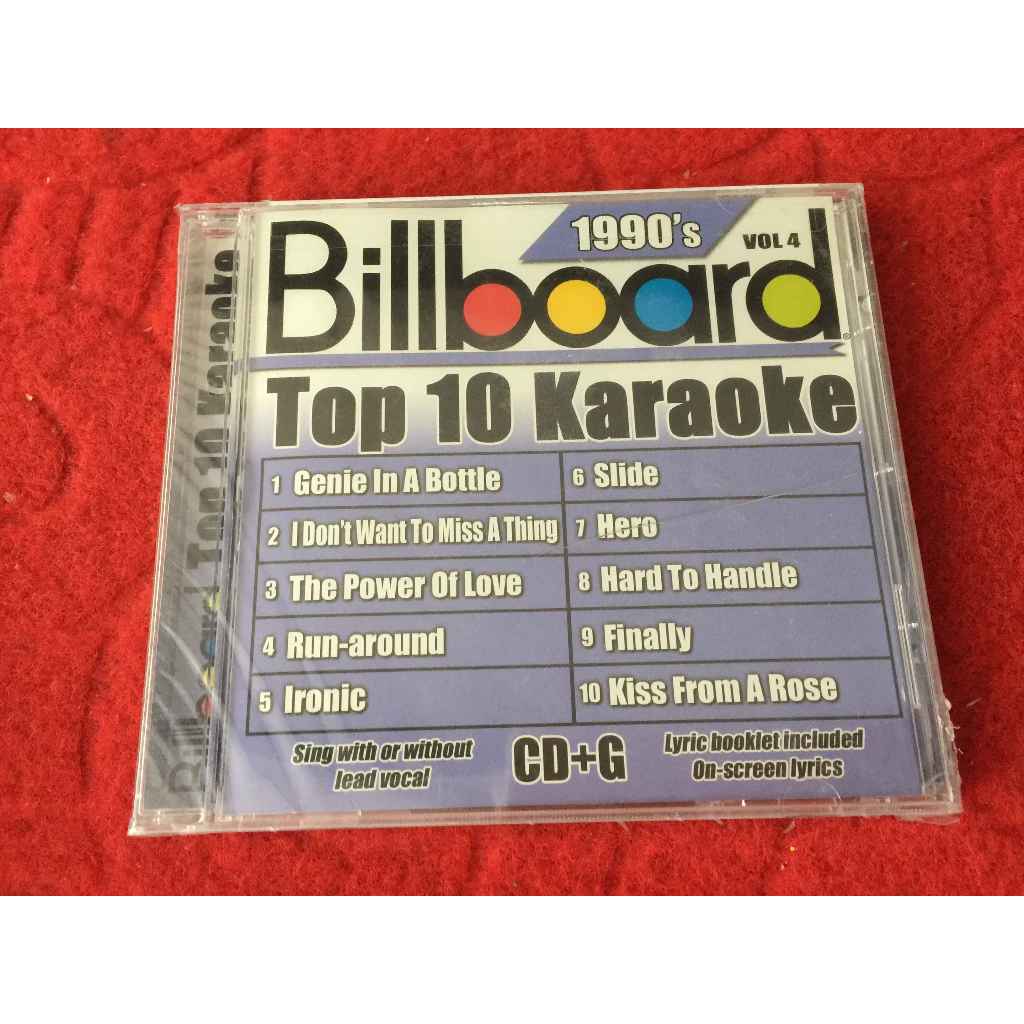 CDเพลงสากล Billboard Top 10 Karaoke 1990's Vol 2 CD, Very Good+ #10a สภาพตามปก maimang music