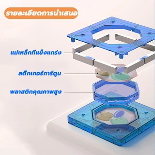 magnetic tiles ของแท้ (แถม กล่องเก็บ) ต่อแม่เหล็ก ฝึกสมาธิ ของเล่นเด็ก diy magnet block magnet toy