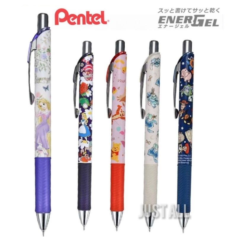 Disney × Pentel Energel ปากกาด้ามกด หมึกเจลสีดำ 0.5mm เปลี่ยนรีฟิลได้ [11/67]