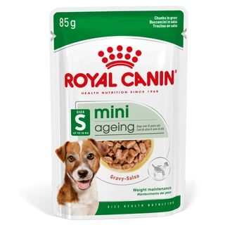 [PETClub] Royal Canin Wet MINI AGEING 8+ in GRAVY - อาหารเปียกสูตรสุนัขสูงวัยพันธุ์เล็ก 85g.x12ซอง