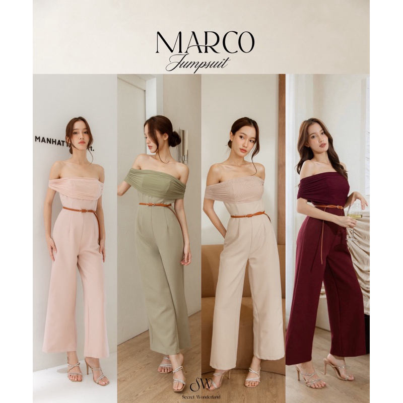 Marco jumpsuite จั๊มสูทพร้อมเข้มขัด