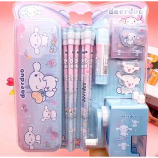 ชุดเครื่องเขียน กล่องดินสอ กบเหลาดินสอ ดินสอ 6 แท่ง+ยางลบ เค…