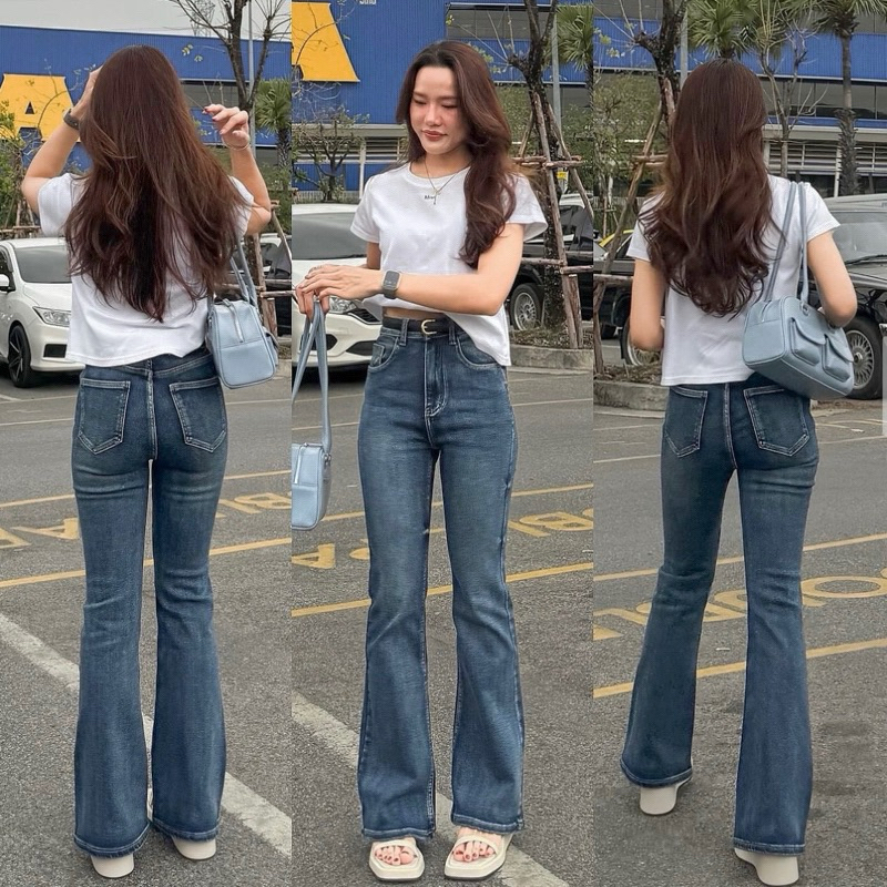 Fairy Jeans กางเกงยีนส์ขาม้าเอวสูง เก็บทรงสวยมาก