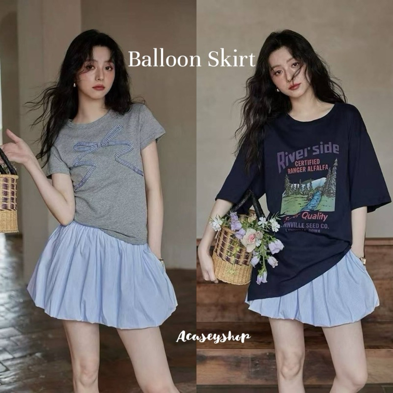 Acasey กระโปรงบอลลูน มีซับใน สี Pastel Balloon wink🪽