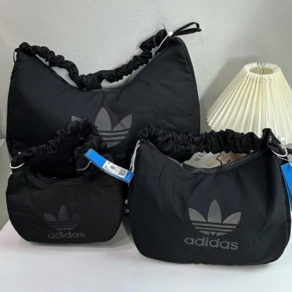 พร้อมส่งจากไทย กระเป๋าสะพายข้าง Adidas เชือกรูดได้ปรับได้ ดีไซน์เรียบหรู