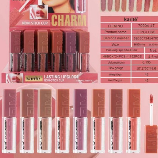 Lasting Lip Gloss 8สี ลิปสติก ลิปกลอส เนื้อแมท ให้ความชุ่มชื่น กันน้ำ ติดทนนาน