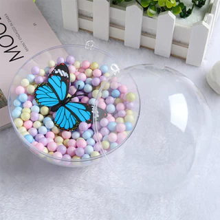 บอลใส ลูกบอลอะครีลิคใส บอลใส่ของขวัญ ขนาด10/12/14/16/20cm สําหรับตกแต่งบ้าน คริสต์มาส DIY