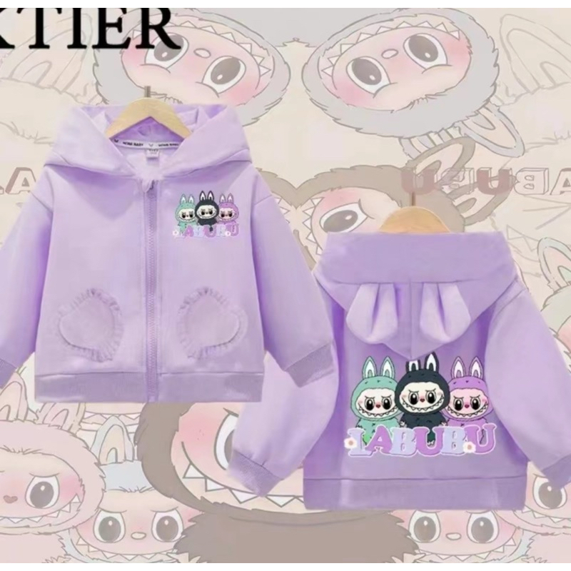 เสื้อกันหนาวเด็ก มีฮู้ด เสื้อคลุมแขนยาวเด็กผู้หญิง งานดี ครบไซส์ พร้อมส่ง