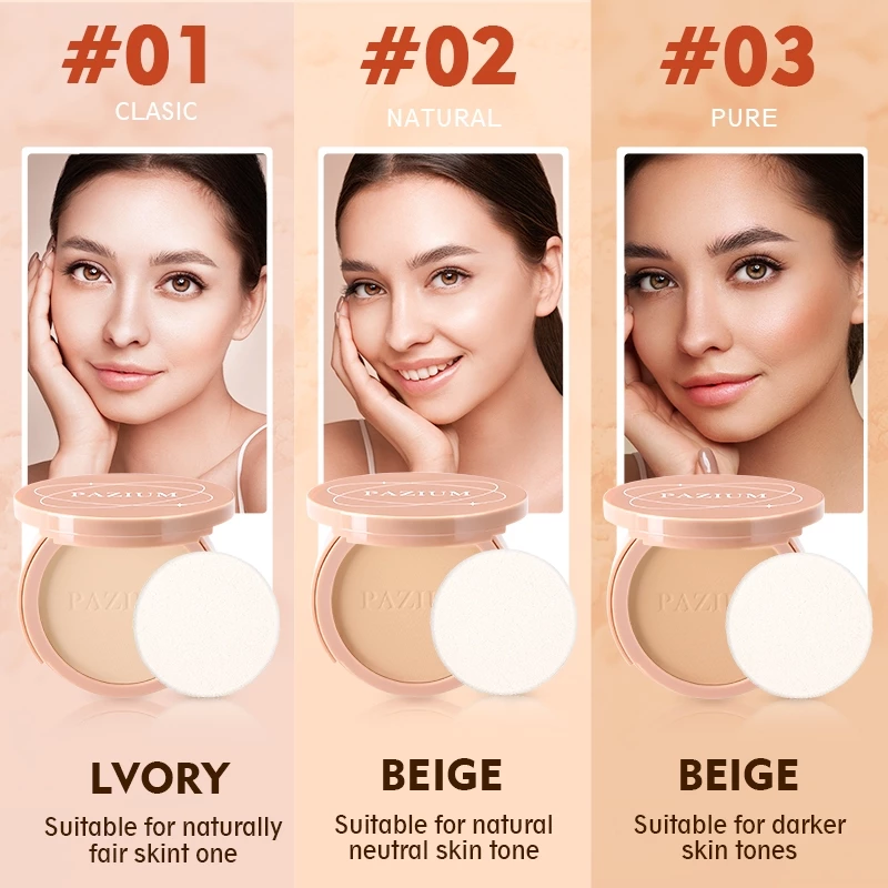 PAZIUM แป้งพัฟ แป้งฝุ่น คุมมัน กันเหงื่อ กันน้ำ Oil-Control Powder 10 กรัม มีอ.ย. thumbnail 3