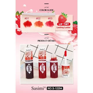 {24แท่ง} SASIMI Moisture & Nourish Color Lip Tint ลิควิดลิปทิ้นท์ ชุ่มชื้น สีเด่นชัด สารสกัดผลไม้