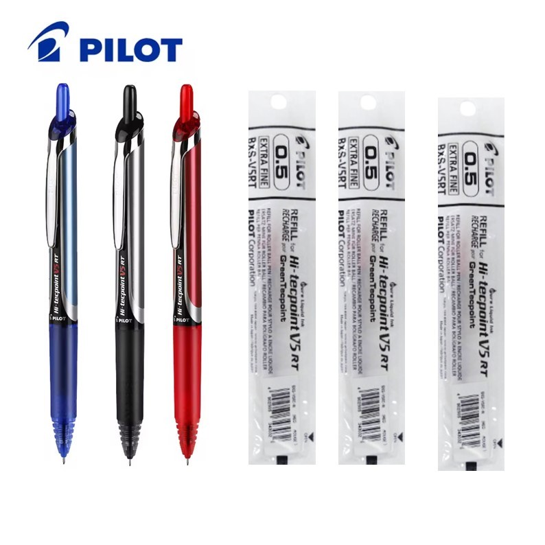 ปากกาเจล PILOT หัวเข็ม HI-TECPOINT V5  RT  ขนาด 0.5mm.(ราคาต่อ 1 ด้าม)