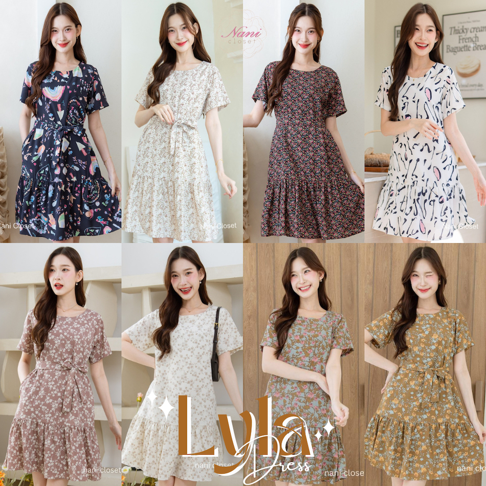 Lyla Dress เดรสทรงปล่อยชายระบาย ทรงหยิบใส่ง่าย สไตส์ easy look!