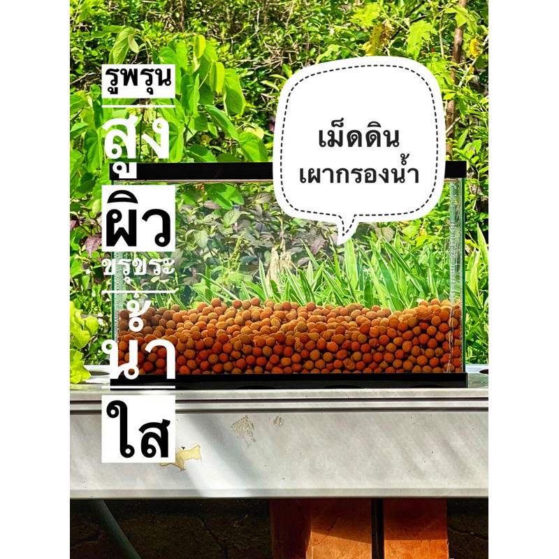 เม็ดดินเผากรองน้ำตู้ปลา ผิวขรุขระ มีแร่ช่วยตกตะกอนฝุ่นละเอียด น้ำใส กรองชีวภาพ (Bio Media) รูพรุนสูงค่า pH เป็นกลาง