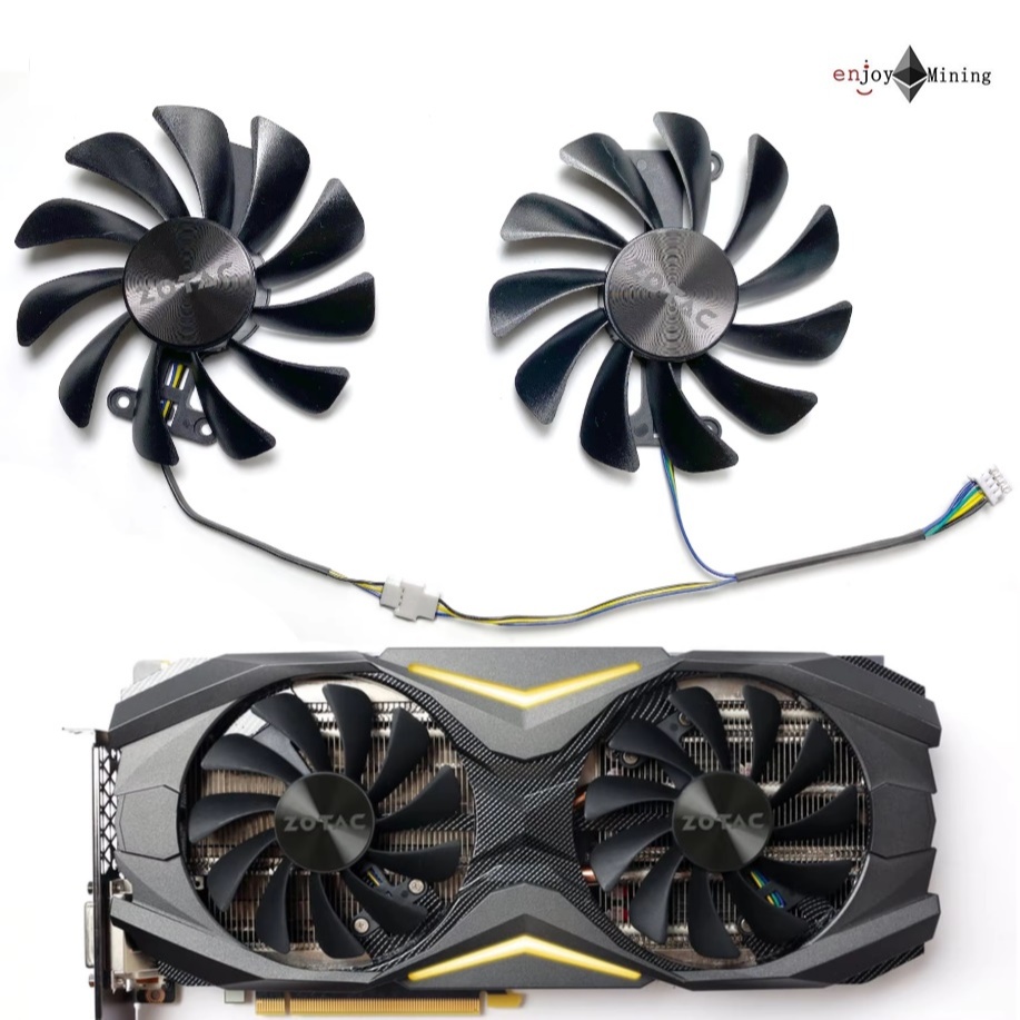 พัดลมการ์ดจอ ZOTAC GTX1080 1070 8GB AMP graphics card cooling fan GAA8S2U
