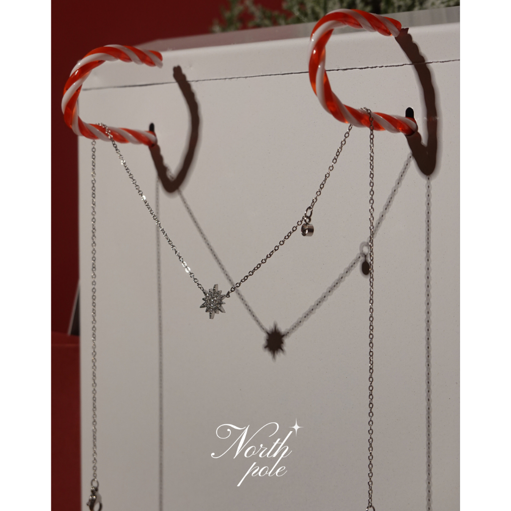 mihn. - Pole Star Necklace สร้อยStar12 แฉพร้อมจี้Gems เงินแท้