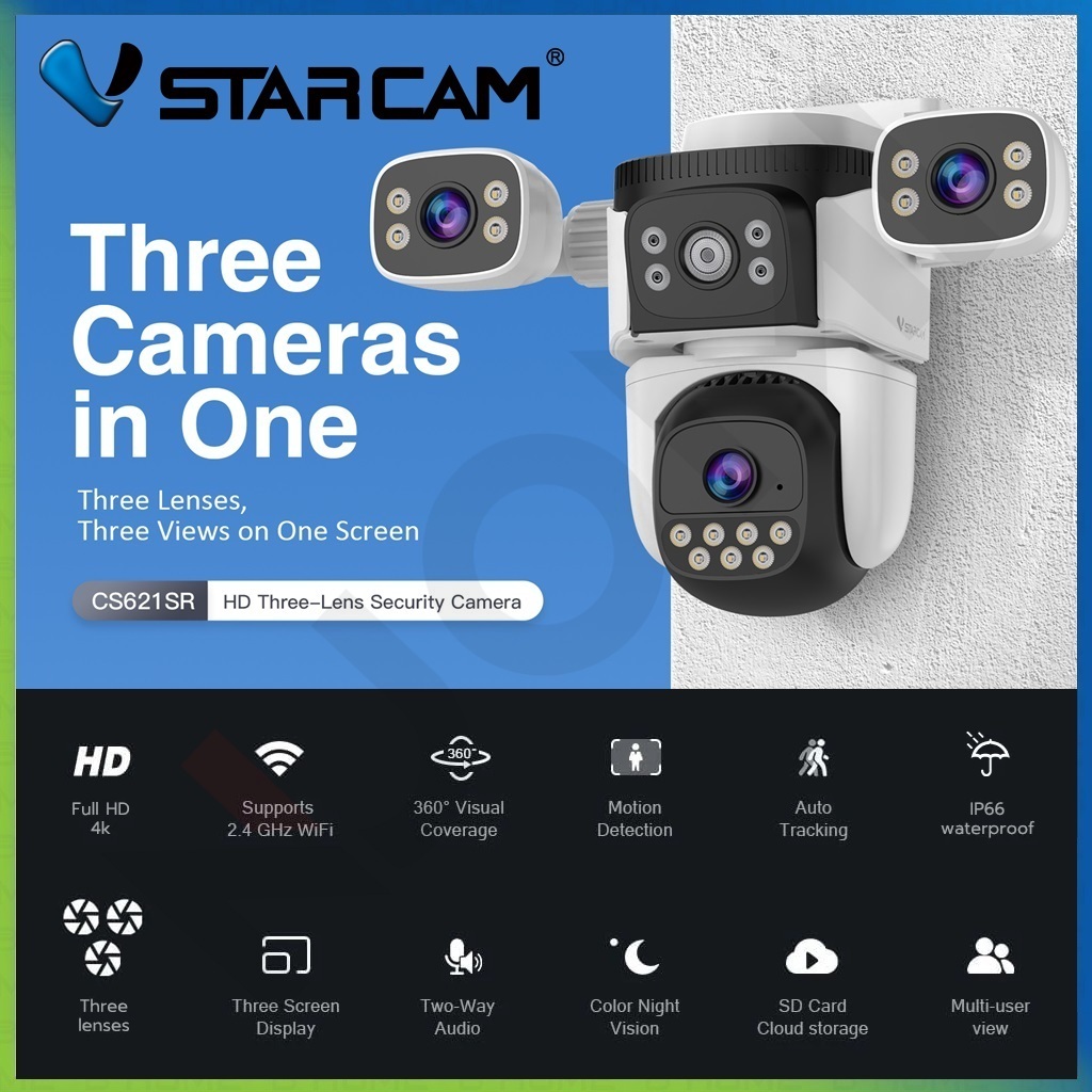 VSTARCAM CG621SR CS621SR CS621FR CS621ZS FHD 1080P 2MP x 4 เลนส์กล้อง กล้องวงจรปิดไร้สาย iP Camera