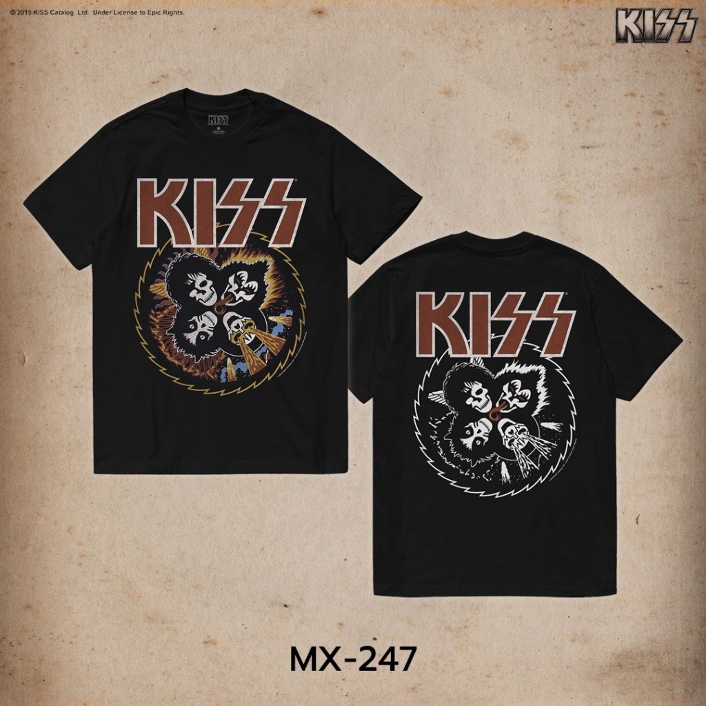 Power 7 Shop เสื้อยืดวง คิส ลิขสิทธ์แท้ KISS T-SHIRTS (MX-247)