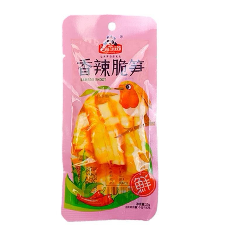 หน่อไม้จีน รสหม่าล่า แกะซองพร้อมทาน 1ห่อ25กรัม