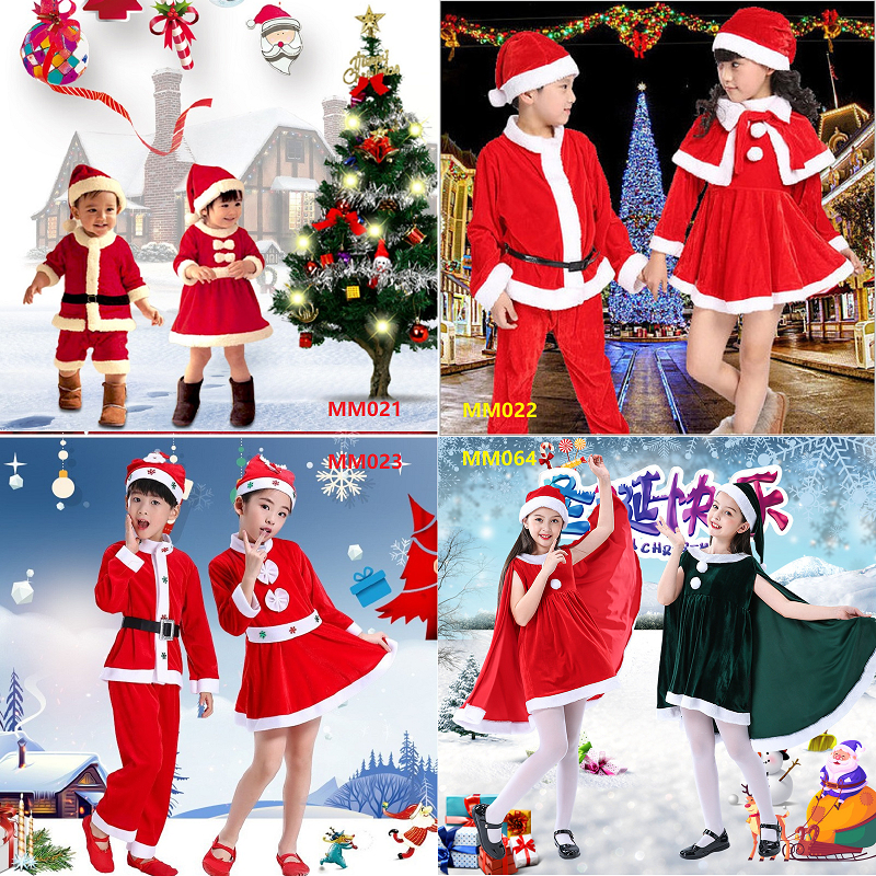 jqk ชุดซานต้าครอสเด็กชาย ชุดซานตี้เด็กหญิง (มี 4 แบบให้เลือก) รุ่น MM021-MM022-MM023-MM064