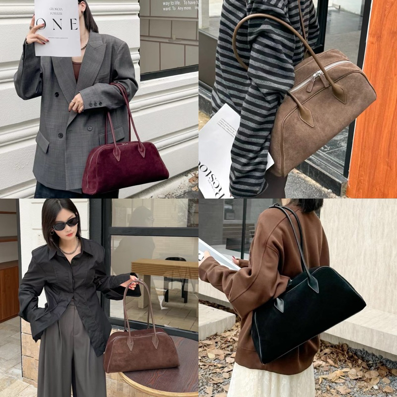(new)(newyears) กระเป๋าหนังวัวแท้ /หนังกลับ Suede leather hot items now(!) 39*20*14cm