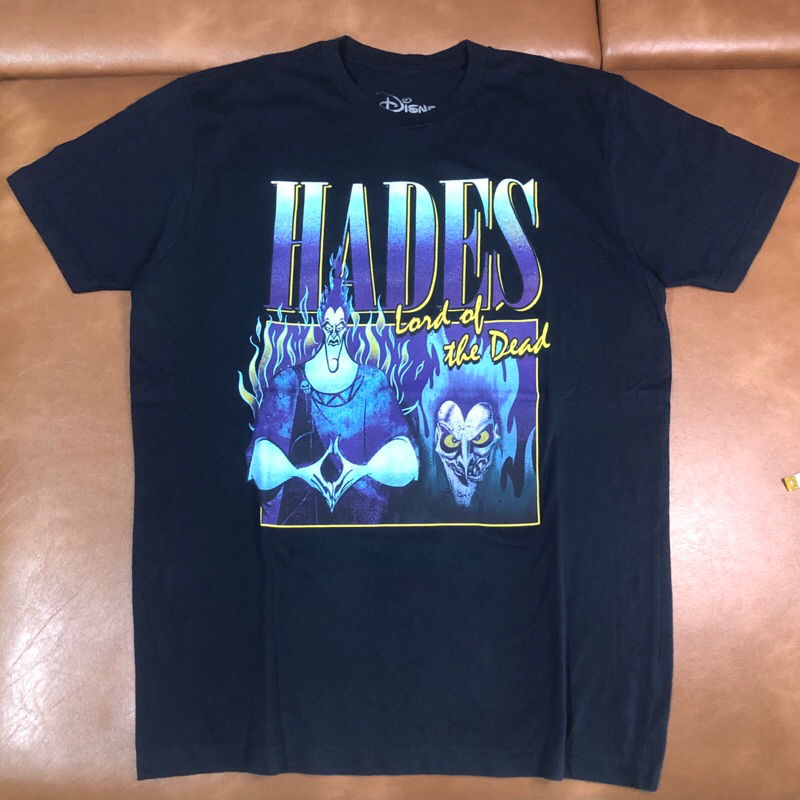 (มือ2) Hades เสื้อยืดวายร้ายดิสนีย์ Disney ผ้าสีกรมเข้ม สภาพใหม่