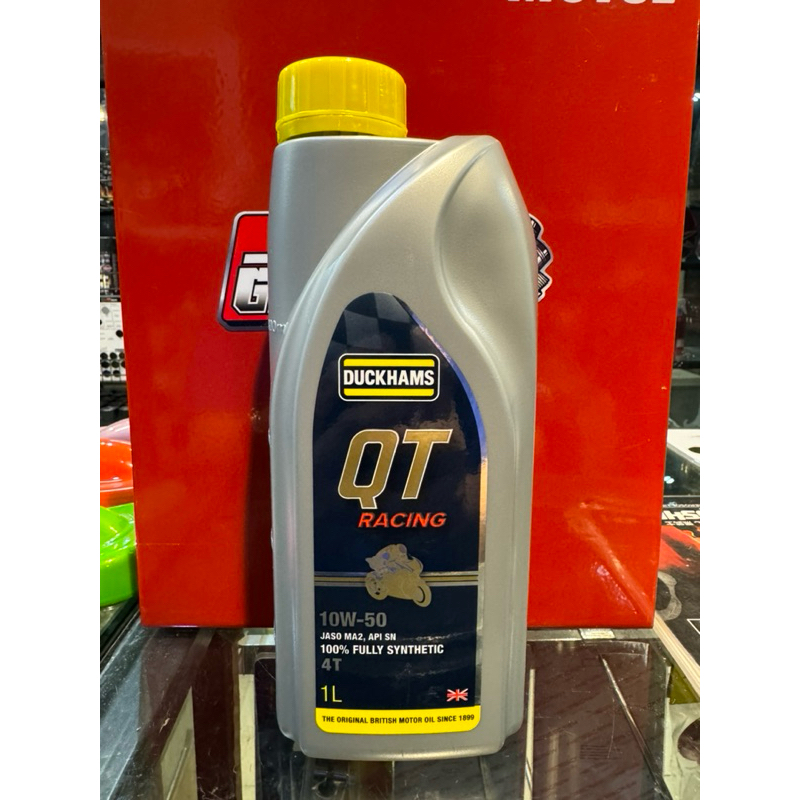 น้ำมันเครื่อง Duckham QT Racing 10W50 1 ลิตร API SN  JASO MA2 สังเคราะแท้100% FULLY SYNTHETIC