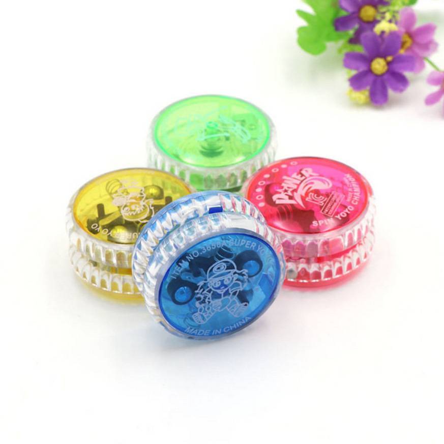 ของเล่นโยโย่เรืองแสง YOYO ความสนุก เด็กๆและผู้ใหญ่ ย้อนวัย ลูกดิ่งโยโย่ มีไฟ สุ่มสี ของเล่นเด้งดึ่ง