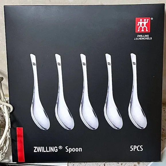 German Zwilling 304 stainless steel palace spoon five sets of household rice spoons soup spoons