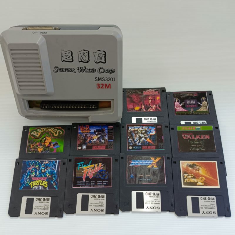 หัวโปร SFC รุ่น Super Wild Card 24M ไม่ต้องใช้หม้อแปลง พร้อมเกม 10 เกม แผ่นใหม่ๆ เล่นได้ทุกเกม หัวโป