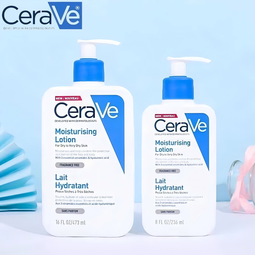 Cerave Moisturising Lotion สิทธิพิเศษ นื้อสัมผัสบางเบา สำหรับผิวธรรมดา ผิวมัน ผิวผสม 236/473ml
