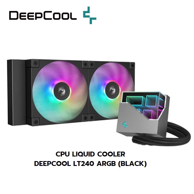 DEEPCOOL LT240 ARGB (BLACK) CPU LIQUID COOLER (ระบบระบายความร้อนด้วยน้ำ) R-LT240-BKAMNC-G-1