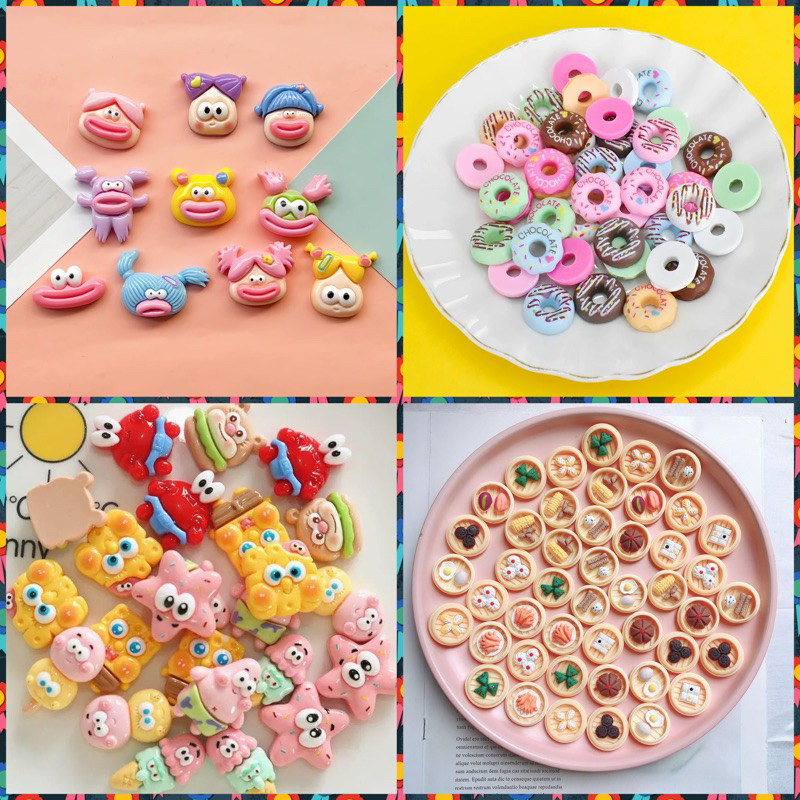 เรซิ่นการ์ตูน,เรซิ่นโดนัท ขนมหวาน diy พร้อมส่ง🇹🇭