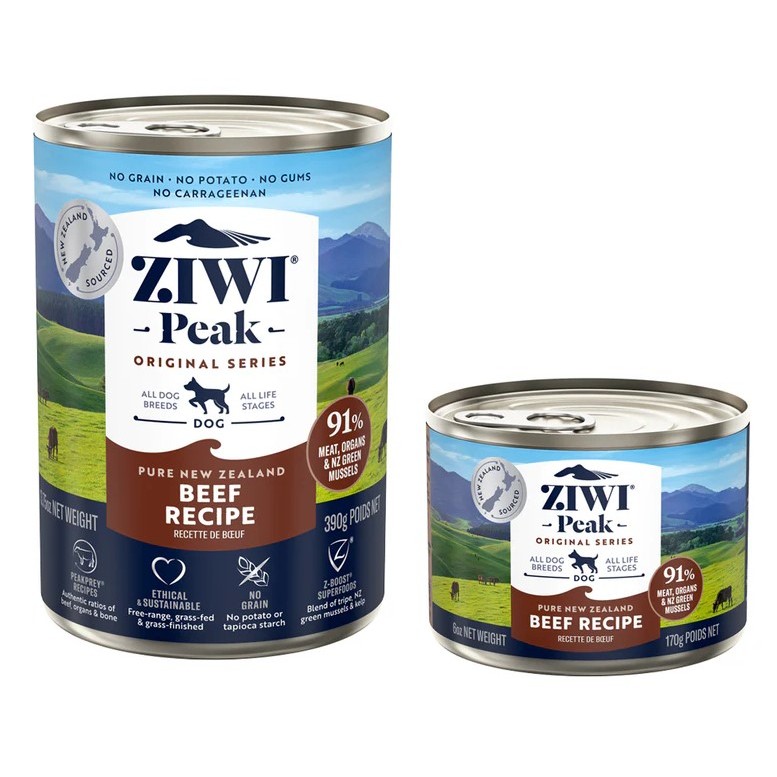 "ZIWI PEAK"  อาหารสุนัขแบบเปียก ขนาด 170 กรัม ไร้ธัญพืช ปริมาณเนื้อ 91%