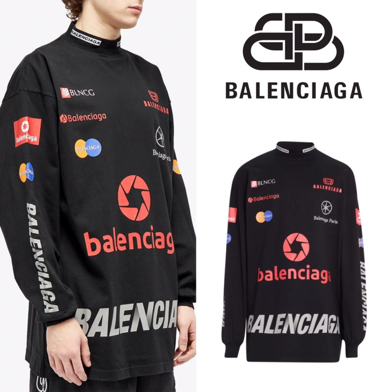 เสื้อแขนยาว Balenciaga Top League Long-Sleeve T-Shirt