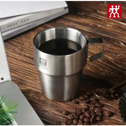 zwilling stainless steel set cups coffee cups with handles water cups home cups（4 sets）