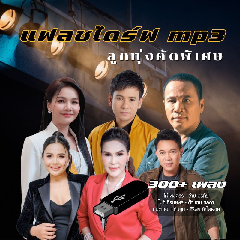 แฟลชไดร์ฟ MP3 ลูกทุ่งคัดพิเศษ ( ต่าย,ไผ่,ไมค์,ตั๊กแตน,มนต์แคน,ศิริพร )