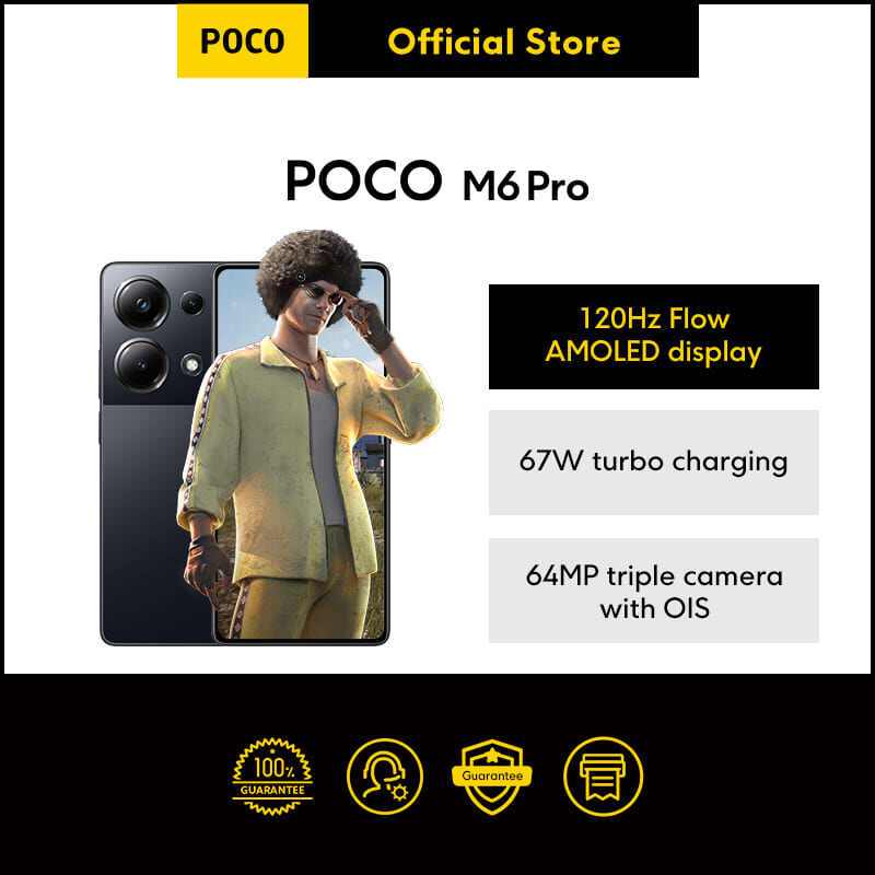 POCO M6 Pro powered by Helio G99-Ultra 8+256G/12+512G Global Version in 1 year Warranty