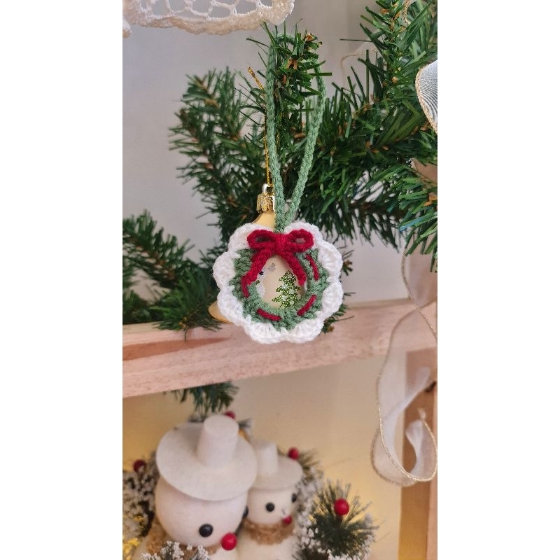 ที่ห้อยกระเป๋า Christmas Wreath งาน Handmade 💯